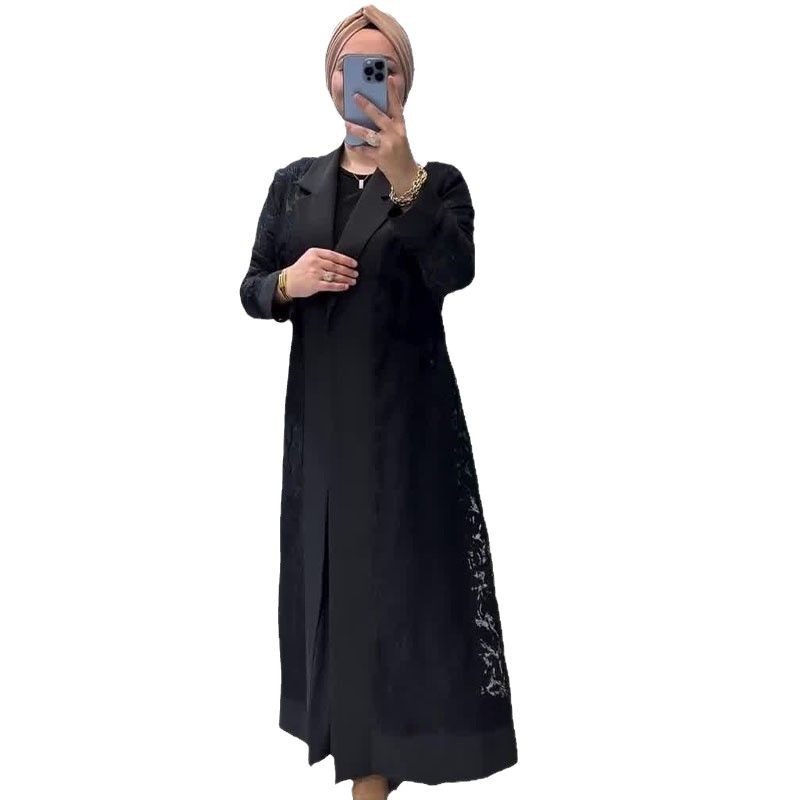 Elegant Hollowed-Out Fashionable Trench Coat For Women - Image 4