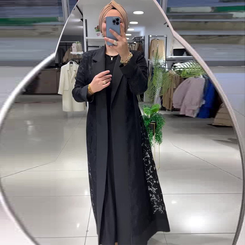 Elegant Hollowed-Out Fashionable Trench Coat For Women - Image 6