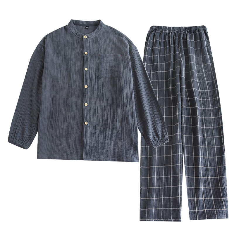 Men's Cotton Gauze Pajamas Spring And Autumn - Image 6