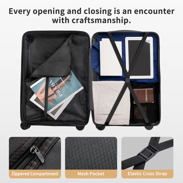 PP Trolley Case 20in 24in 28in 3PCS Suitcase Set - Image 7