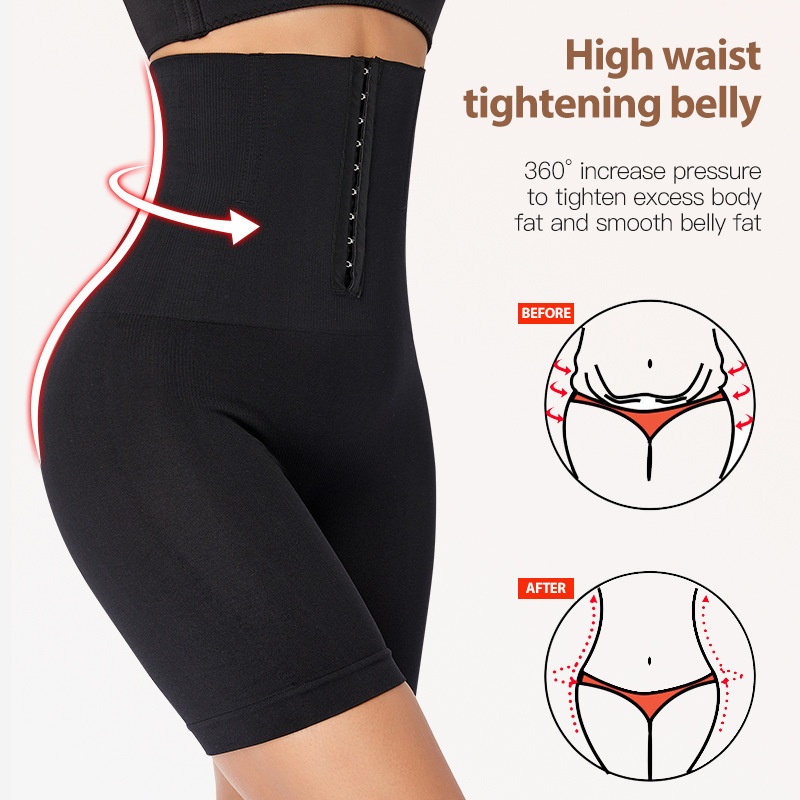 High Waist Tummy Control Shapewear For Women Seamless Firm Compression Body Shaper Shorts Plus Size Adjustable Hooks Butt Lifting Underwear - Image 7
