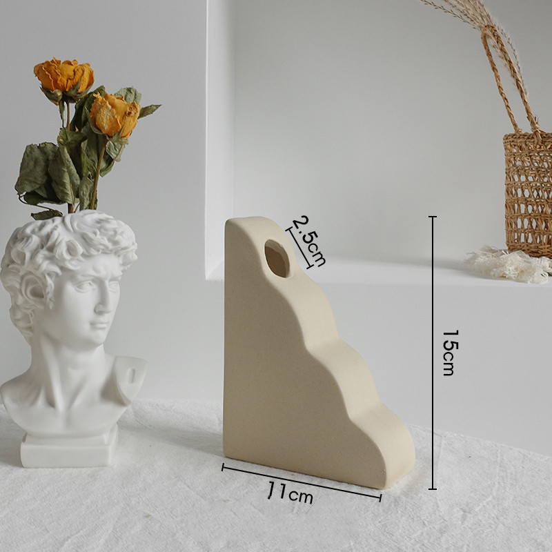 Simplicity Ceramic Vase Dry Flower Arrangement Home Decoration Ornament Living Room Display Art Vases - Image 3