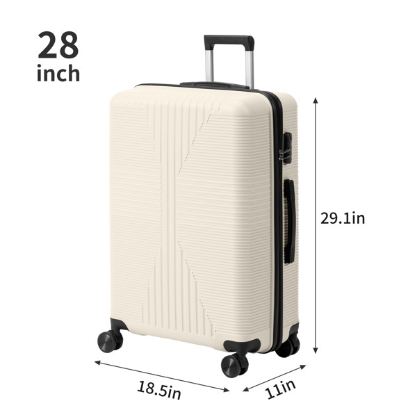 PP Trolley Case 20in 24in 28in 3PCS Suitcase Set - Image 10