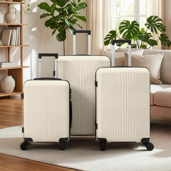 PP Trolley Case 20in 24in 28in 3PCS Suitcase Set - Image 3