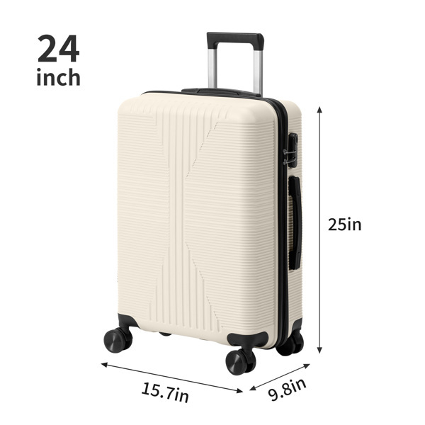 PP Trolley Case 20in 24in 28in 3PCS Suitcase Set - Image 5